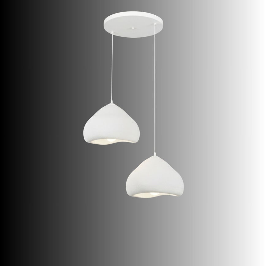 Brilagi - Závesný luster WABI SABI na lankách, 2xE27/40W/230V, priemer 45 cm, biela