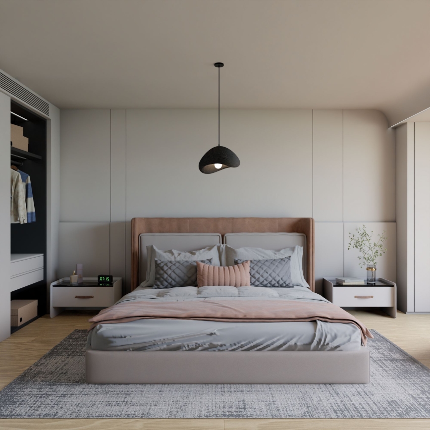 Brilagi - Závesný luster WABI SABI na lanku 1xE27/40W/230V čierna