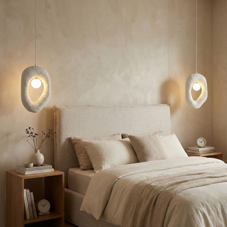 Brilagi - Závesný luster WABI SABI na lanku 1xG9/8W/230V, biely