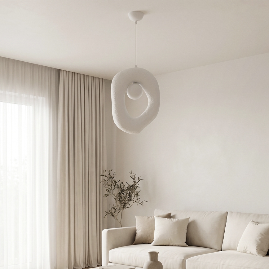 Brilagi - Závesný luster WABI SABI na lanku 1xG9/8W/230V, biely