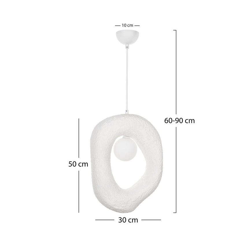 Brilagi - Závesný luster WABI SABI na lanku 1xG9/8W/230V, biely