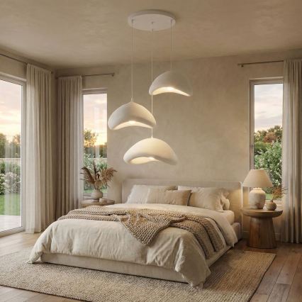 Brilagi - Závesný luster WABI SABI na lanku 3xE27/40W/230V pr. 82 cm biely