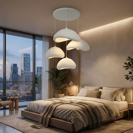 Brilagi - Závesný luster WABI SABI na lanku 4xE27/40W/230V pr. 90 cm, biely