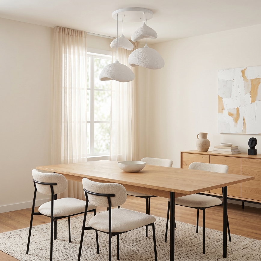 Brilagi - Závesný luster WABI SABI na lanku 4xE27/40W/230V pr. 90 cm, biely