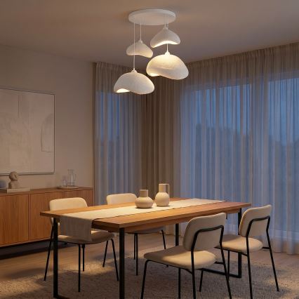 Brilagi - Závesný luster WABI SABI na lanku 4xE27/40W/230V pr. 90 cm, biely