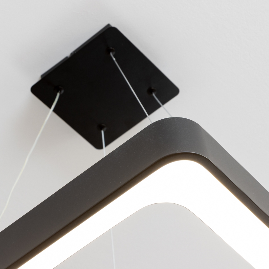 Brilagi - LED stmievateľný luster na lanku FALCON II LED/80W/230V 3000-6500K 40x40 cm čierna + diaľkové ovládanie