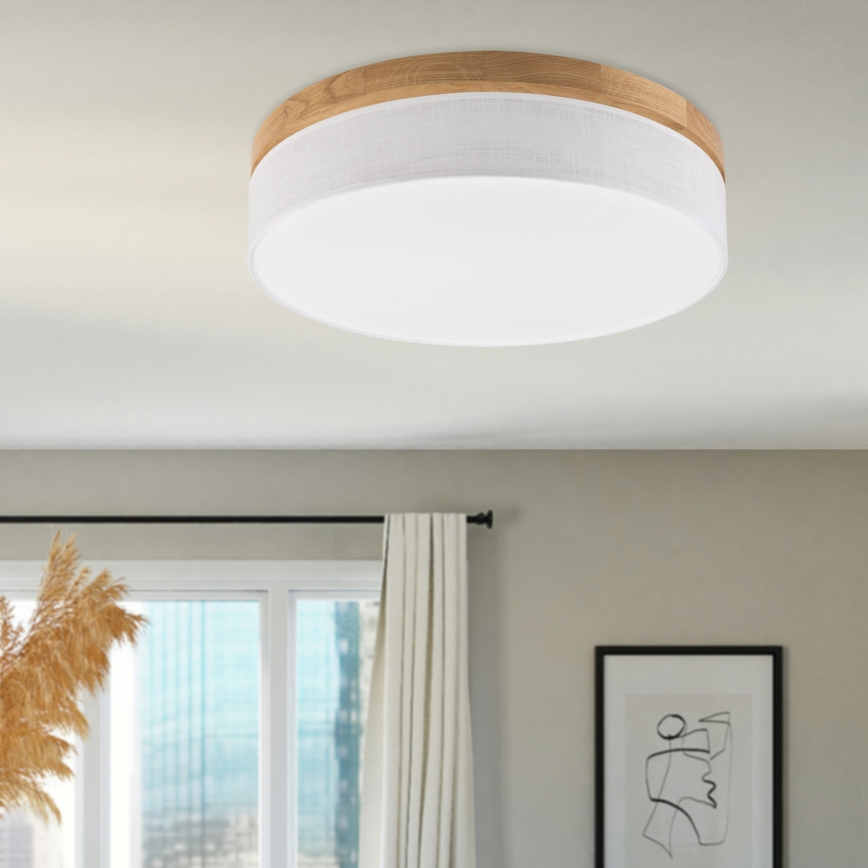 Бриллагі - LED стельове світло BELLADONNA LED/36W/230V діаметр 50 см біле/дуб
