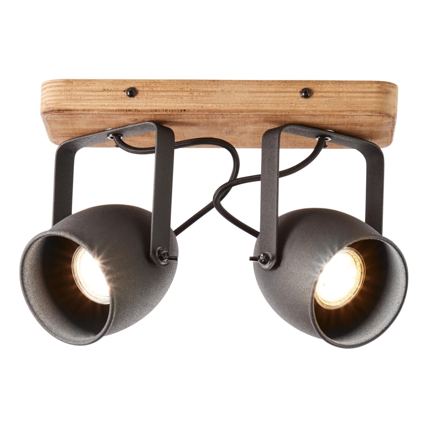 Brilliant - Bodové svietidlo CROWTON 2xGU10/6W/230V borovica