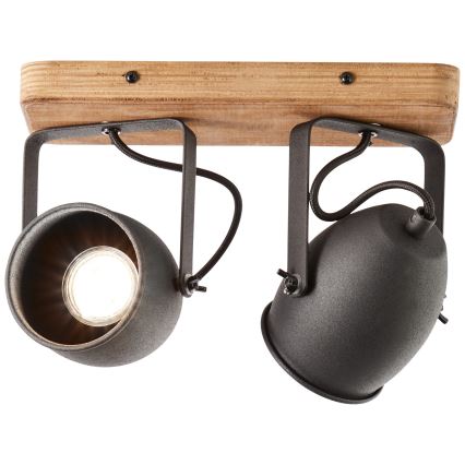 Brilliant - Bodové svietidlo CROWTON 2xGU10/6W/230V borovica