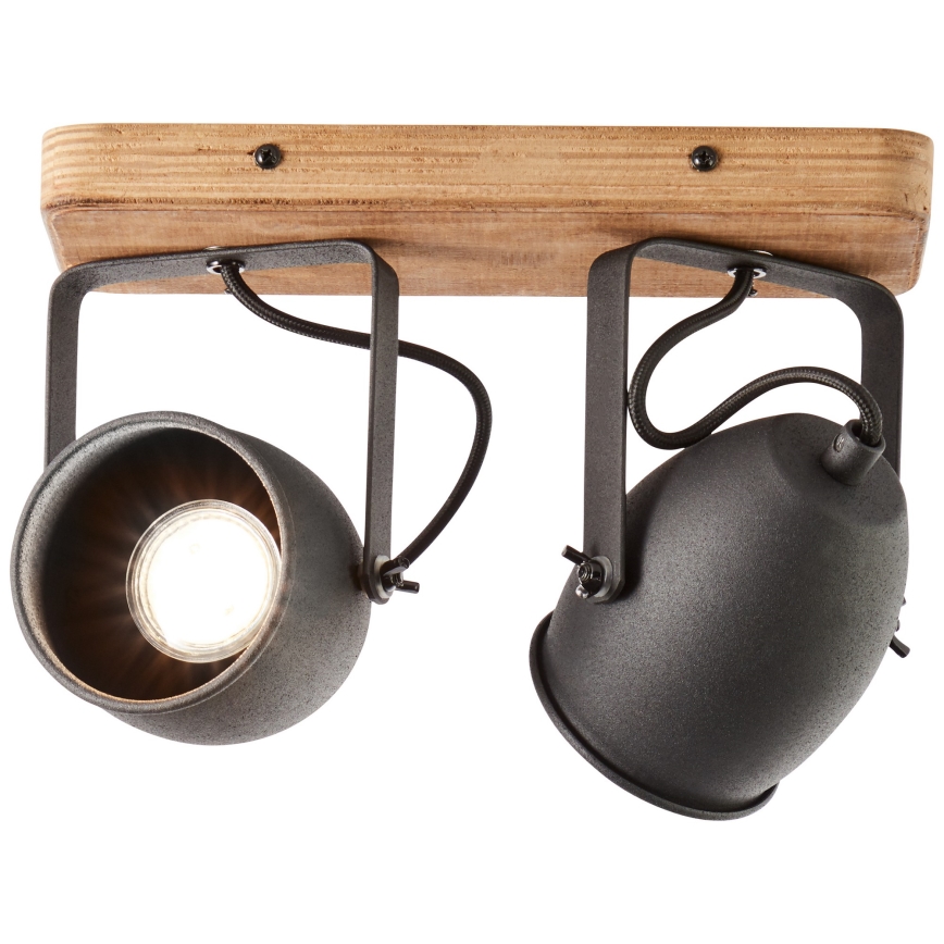 Brilliant - Bodové svietidlo CROWTON 2xGU10/6W/230V borovica