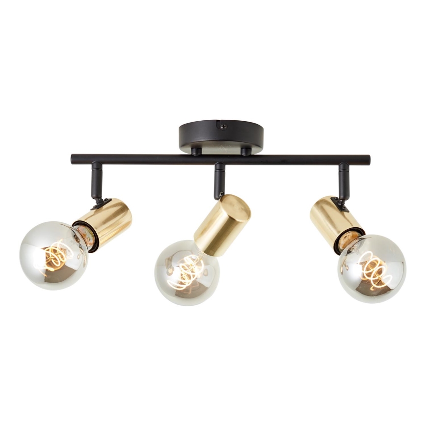 Brilliant - Bodové svietidlo KERRY 3xE27/40W/230V čierna/mosadz