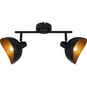 Brilliant - Bodové svietidlo LAYTON 2xE14/25W/230V čierna/zlatá