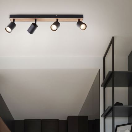 Brilliant - LED Bodové svietidlo JELLO 4xGU10/4,5W/230V borovica