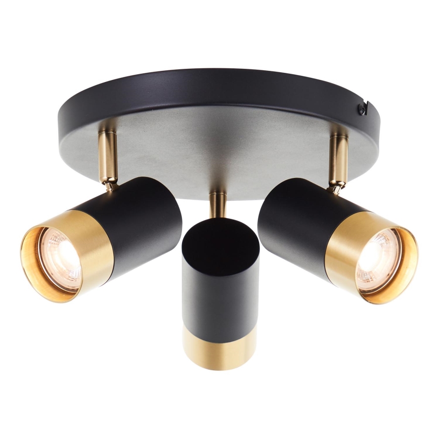 Brilliant - LED Bodové svietidlo VIGOLO 3xGU10/5W/230V čierna/zlatá