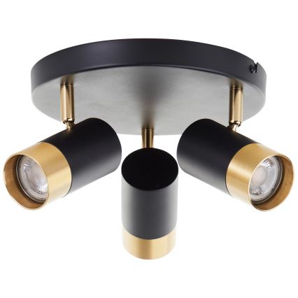 Brilliant - LED Bodové svietidlo VIGOLO 3xGU10/5W/230V čierna/zlatá