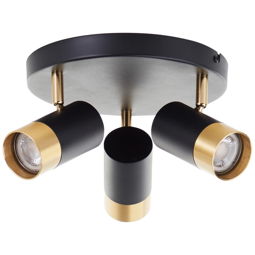 Brilliant - LED Bodové svietidlo VIGOLO 3xGU10/5W/230V čierna/zlatá