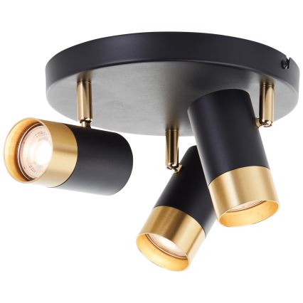 Brilliant - LED Bodové svietidlo VIGOLO 3xGU10/5W/230V čierna/zlatá
