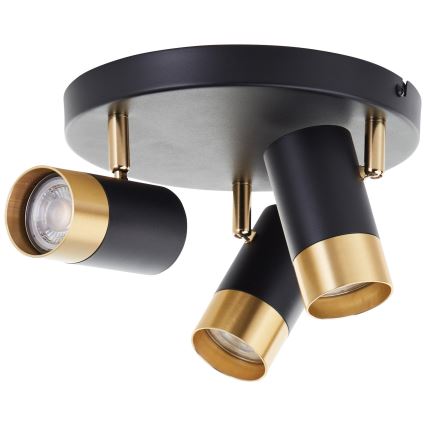 Brilliant - LED Bodové svietidlo VIGOLO 3xGU10/5W/230V čierna/zlatá