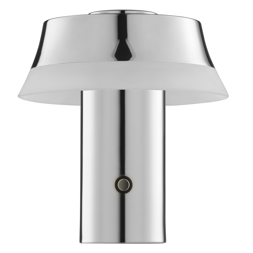 Brilliant - LED stmievateľná nabíjateľná dotyková stolová lampa KINICH LED/2,5W/5V 2700K 2600 mAh lesklý chróm