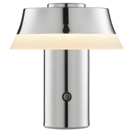 Brilliant - LED stmievateľná nabíjateľná dotyková stolová lampa KINICH LED/2,5W/5V 2700K 2600 mAh lesklý chróm