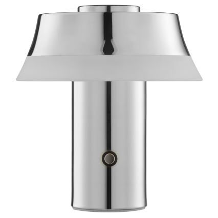 Brilliant - LED stmievateľná nabíjateľná dotyková stolová lampa KINICH LED/2,5W/5V 2700K 2600 mAh lesklý chróm