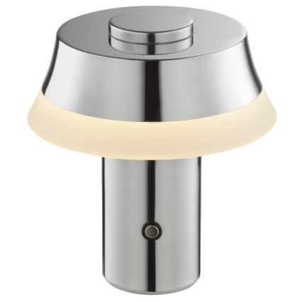 Brilliant - LED stmievateľná nabíjateľná dotyková stolová lampa KINICH LED/2,5W/5V 2700K 2600 mAh lesklý chróm