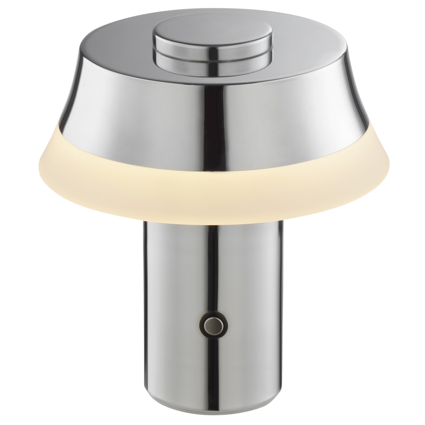 Brilliant - LED stmievateľná nabíjateľná dotyková stolová lampa KINICH LED/2,5W/5V 2700K 2600 mAh lesklý chróm