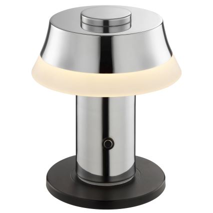 Brilliant - LED stmievateľná nabíjateľná dotyková stolová lampa KINICH LED/2,5W/5V 2700K 2600 mAh lesklý chróm