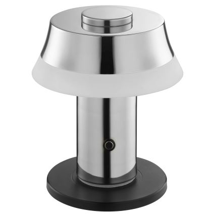 Brilliant - LED stmievateľná nabíjateľná dotyková stolová lampa KINICH LED/2,5W/5V 2700K 2600 mAh lesklý chróm