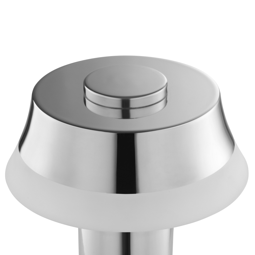 Brilliant - LED stmievateľná nabíjateľná dotyková stolová lampa KINICH LED/2,5W/5V 2700K 2600 mAh lesklý chróm