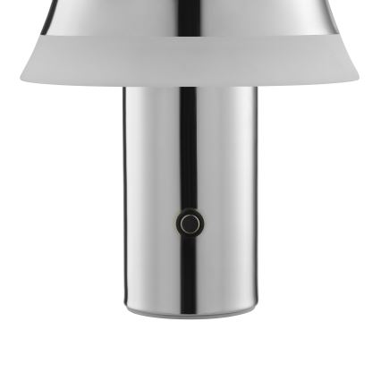 Brilliant - LED stmievateľná nabíjateľná dotyková stolová lampa KINICH LED/2,5W/5V 2700K 2600 mAh lesklý chróm