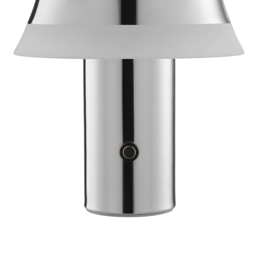 Brilliant - LED stmievateľná nabíjateľná dotyková stolová lampa KINICH LED/2,5W/5V 2700K 2600 mAh lesklý chróm