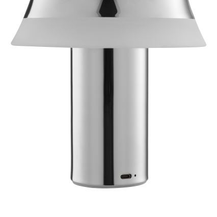 Brilliant - LED stmievateľná nabíjateľná dotyková stolová lampa KINICH LED/2,5W/5V 2700K 2600 mAh lesklý chróm