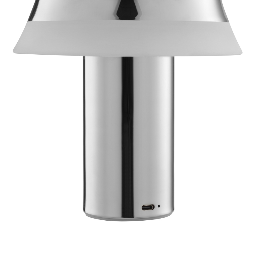 Brilliant - LED stmievateľná nabíjateľná dotyková stolová lampa KINICH LED/2,5W/5V 2700K 2600 mAh lesklý chróm