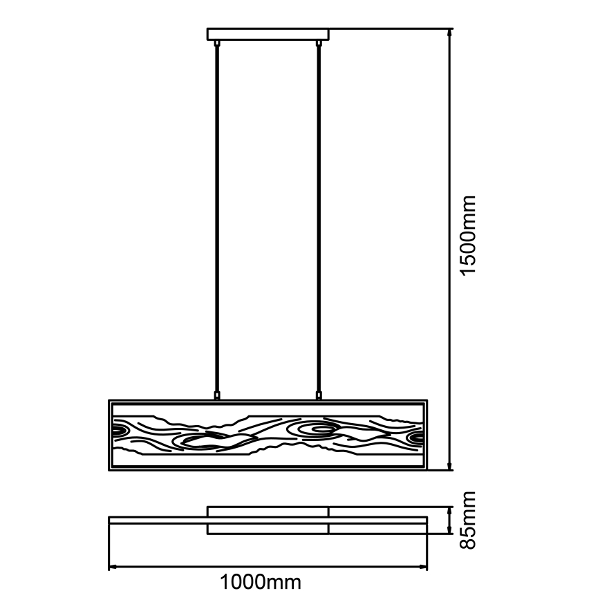Brilliant - LED Luster na lanku CHAUMONT LED/20W/230V borovica