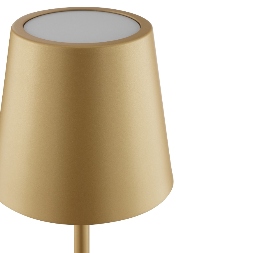 Brilliant - LED stmievateľná nabíjateľná dotyková vonkajšia stolová lampa ELORA LED/2,5W/5V 2700K 2600 mAh IP44 zlatá