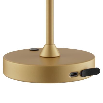 Brilliant - LED stmievateľná nabíjateľná dotyková vonkajšia stolová lampa ELORA LED/2,5W/5V 2700K 2600 mAh IP44 zlatá