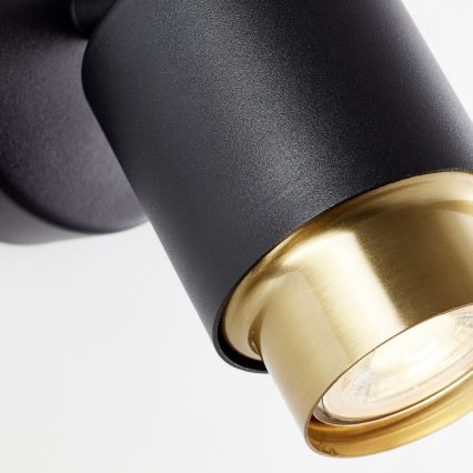 Brilliant - LED nástenné bodové svietidlo COVELO 1xGU10/5W/230V čierna/zlatá