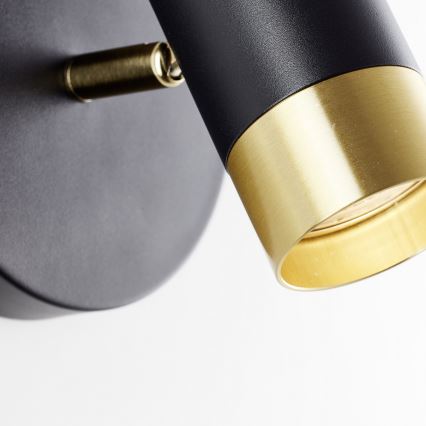 Brilliant - LED nástenné bodové svietidlo VIGOLO 1xGU10/5W/230V čierna/zlatá