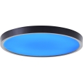 Brilliant - LED RGBW Stmievateľné stropné svietidlo LOTTI LED/16W/230V 3000K pr. 30 cm čierna Wi-Fi Tuya + diaľkové ovládanie