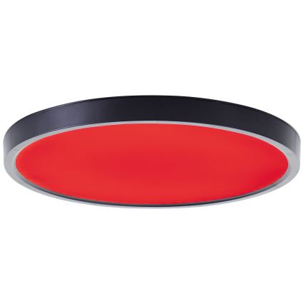 Brilliant - LED RGBW Stmievateľné stropné svietidlo LOTTI LED/16W/230V 3000K pr. 30 cm čierna Wi-Fi Tuya + diaľkové ovládanie