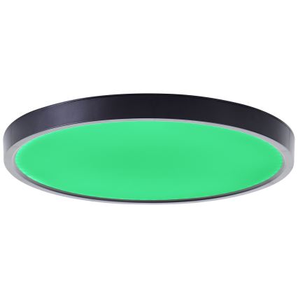Brilliant - LED RGBW Stmievateľné stropné svietidlo LOTTI LED/16W/230V 3000K pr. 30 cm čierna Wi-Fi Tuya + diaľkové ovládanie