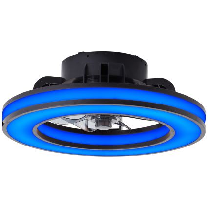 Brilliant - LED RGBW Stmievateľný stropný ventilátor MONDELLO LED/26W/230V 2700-6500K pr. 41 cm čierna + diaľkové ovládanie