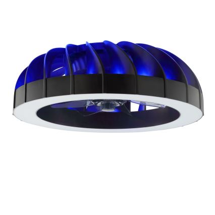 Brilliant - LED RGBW Stmievačná stropná ventilátor s osvetlením FANORA LED/30W/230V 2700-6500K pr. 46 cm čierna + diaľkové ovládanie