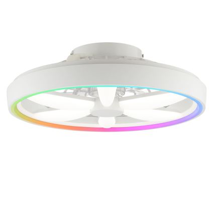 Brilliant - LED RGBW Stmievateľný stropný ventilátor so svetlom GAIANO LED/48W/230V 2700-6500K biela + diaľkové ovládanie