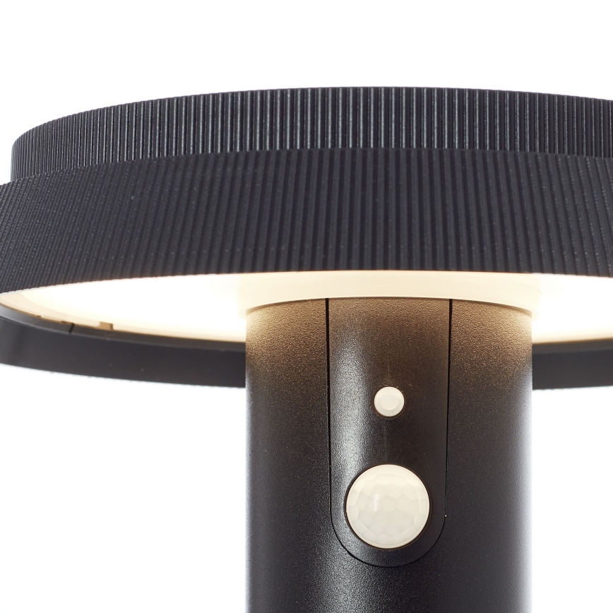Brilliant - LED Solárna lampa so senzorom ALVERO LED/4W/3,7V 70 cm IP44 čierna