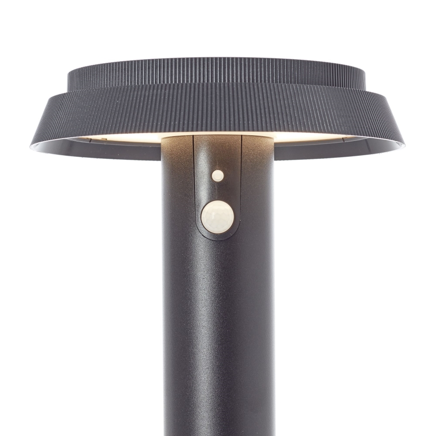 Brilliant - LED Solárna lampa so senzorom ALVERO LED/4W/3,7V 70 cm IP44 čierna