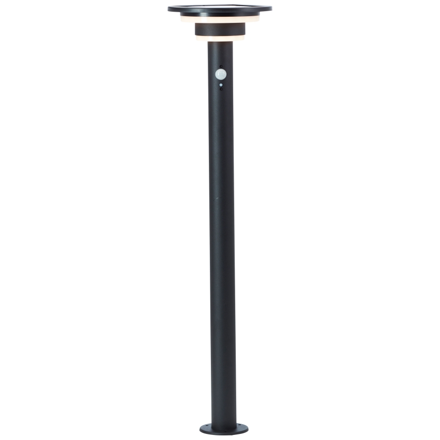 Brilliant - LED Solárna lampa so senzorom GARVINA LED/3W/3,7V 2000 mAh 85 cm IP44 čierna