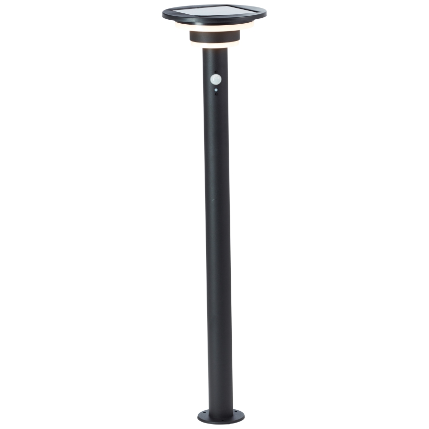 Brilliant - LED Solárna lampa so senzorom GARVINA LED/3W/3,7V 2000 mAh 85 cm IP44 čierna