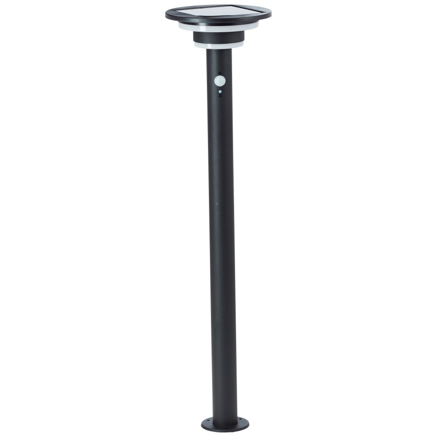 Brilliant - LED Solárna lampa so senzorom GARVINA LED/3W/3,7V 2000 mAh 85 cm IP44 čierna